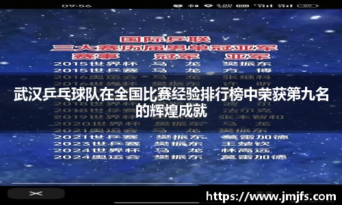 武汉乒乓球队在全国比赛经验排行榜中荣获第九名的辉煌成就